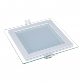 Светильник встраиваемый OREOL Glass Slp 24W-6м² 205/250mm 4000K Квадрат